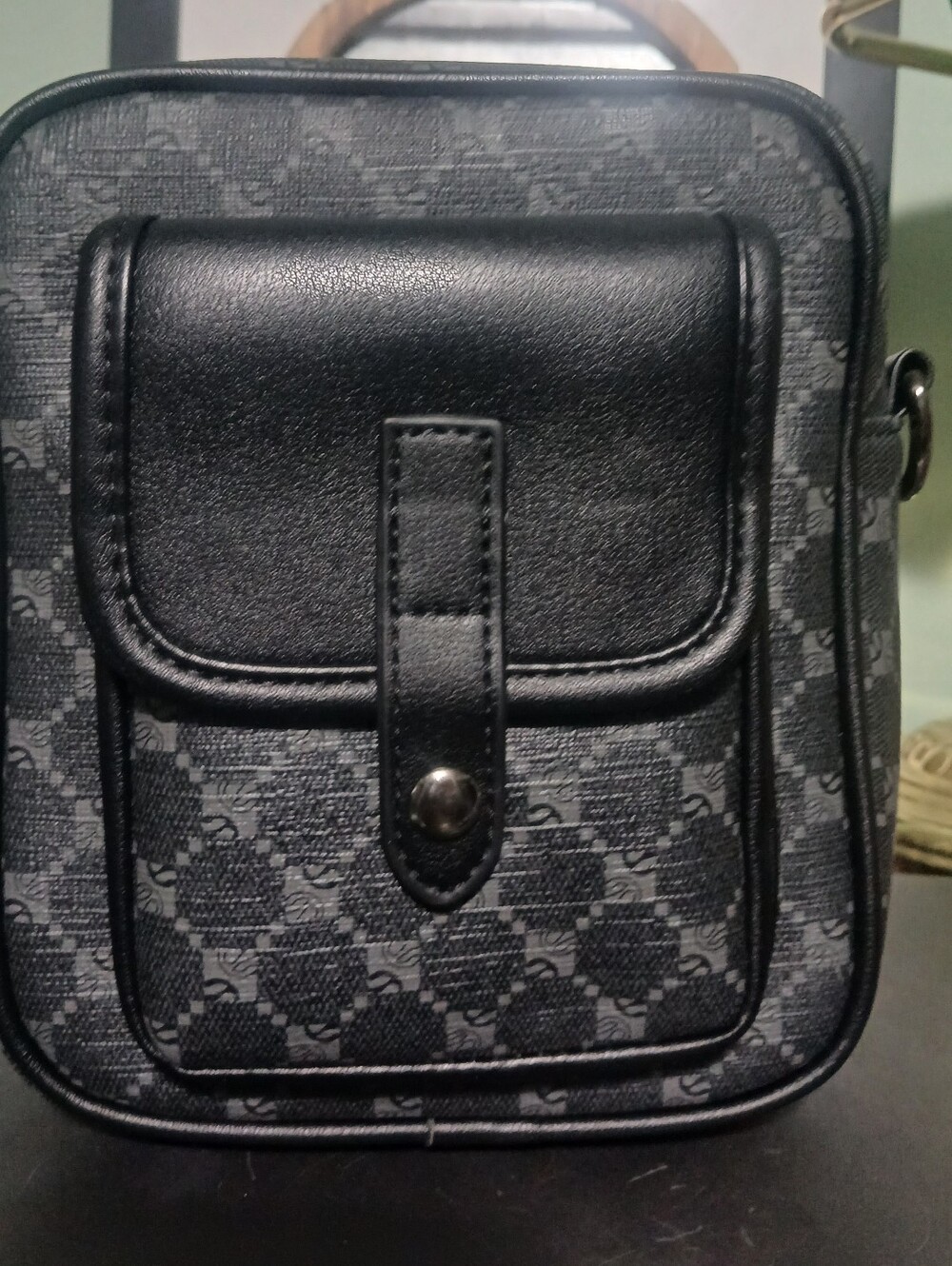 NEW Black Patterned Crossbody Bag